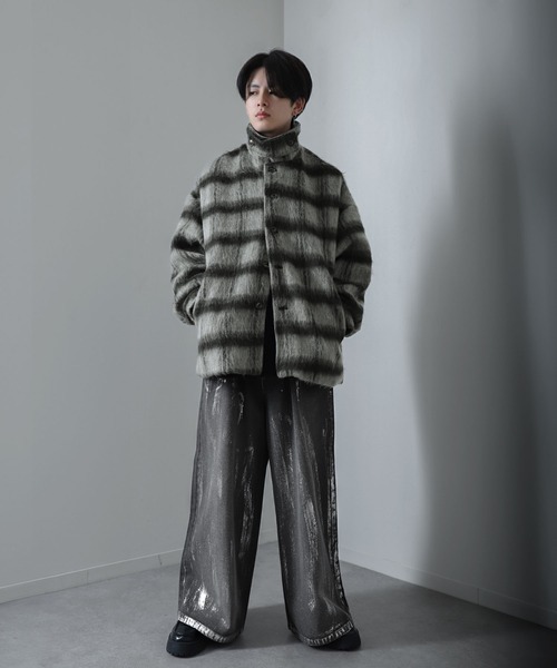 【セール】シャギー チェック オーバーサイズ ブルゾン（ブルゾン）｜Nilway（ニルウェイ）