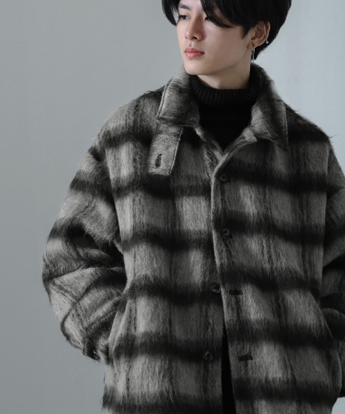 【セール】シャギー チェック オーバーサイズ ブルゾン（ブルゾン）｜Nilway（ニルウェイ）