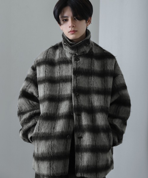 【セール】シャギー チェック オーバーサイズ ブルゾン（ブルゾン）｜Nilway（ニルウェイ）