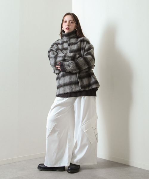 【セール】シャギー チェック オーバーサイズ ブルゾン（ブルゾン）｜Nilway（ニルウェイ）