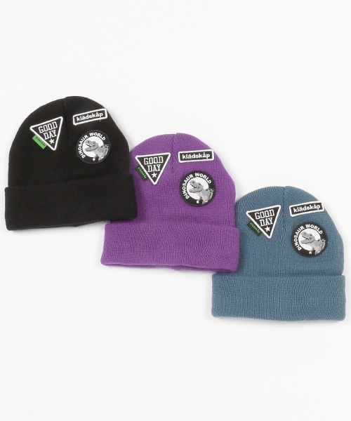kladskap（クレードスコープ）の「いろいろワッペンニット帽（ニットキャップ/ビーニー・キッズ・ブラック/ブルー/パープル・FREE）」の10枚目の写真