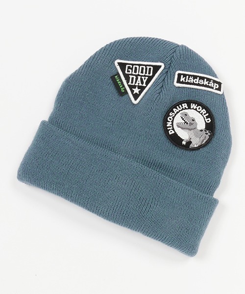 kladskap（クレードスコープ）の「いろいろワッペンニット帽（ニットキャップ/ビーニー・キッズ・ブラック/ブルー/パープル・FREE）」の11枚目の写真