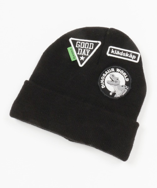 kladskap（クレードスコープ）の「いろいろワッペンニット帽（ニットキャップ/ビーニー・キッズ・ブラック/ブルー/パープル・FREE）」の12枚目の写真