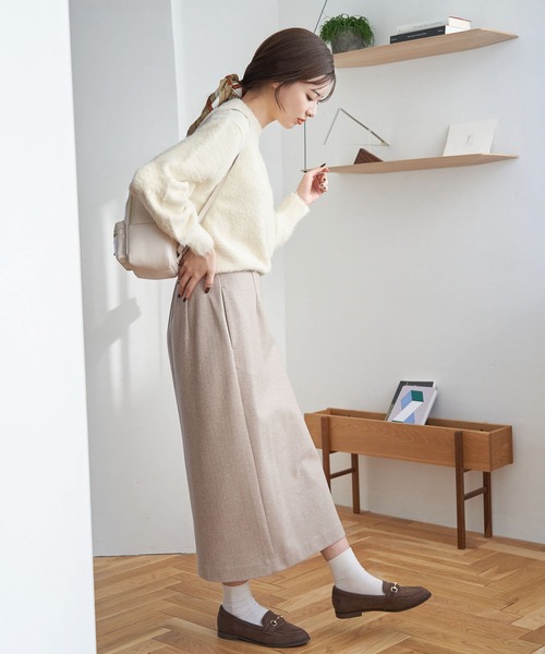 ROPE' PICNIC(ロペピクニック)の「シャギーニットプルオーバー(ニット/セーター・レディース・チャコールグレー/キナリ/ピンク系その他2/サックスブルー・38)」の10枚目の写真
