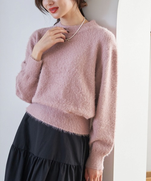 ROPE' PICNIC(ロペピクニック)の「シャギーニットプルオーバー(ニット/セーター・レディース・チャコールグレー/キナリ/ピンク系その他2/サックスブルー・38)」の18枚目の写真