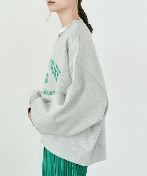 kirakiraShop（キラキラショップ）の「裏起毛コクーンロゴスウェット（スウェット・レディース・カーキ/ブラック/ベージュ/ラベンダー/グレー系その他/グレー系その他2/チャコール・FREE）」の15枚目の写真