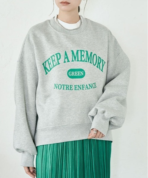 kirakiraShop（キラキラショップ）の「裏起毛コクーンロゴスウェット（スウェット・レディース・カーキ/ブラック/ベージュ/ラベンダー/グレー系その他/グレー系その他2/チャコール・FREE）」の16枚目の写真