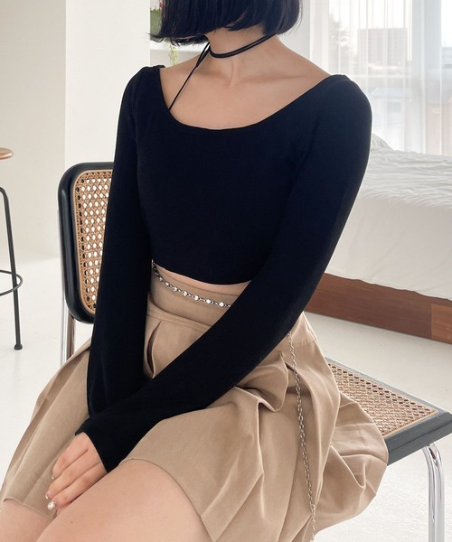 Heather（ヘザー）の「カップ付きバレエネックTEE  989248（Tシャツ/カットソー・レディース・ブラック/アイボリー・FREE）」の16枚目の写真