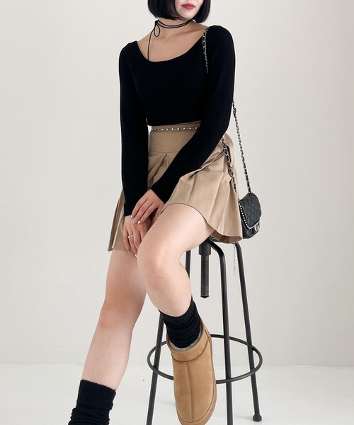 Heather（ヘザー）の「カップ付きバレエネックTEE  989248（Tシャツ/カットソー・レディース・ブラック/アイボリー・FREE）」の13枚目の写真