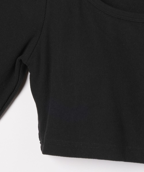 Heather（ヘザー）の「カップ付きバレエネックTEE  989248（Tシャツ/カットソー・レディース・ブラック/アイボリー・FREE）」の5枚目の写真