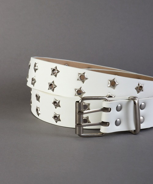 WESTSEA（ウエストシー）の「スターアイレットベルト（ベルト・メンズ・ブラック/ホワイト・FREE）」の2枚目の写真