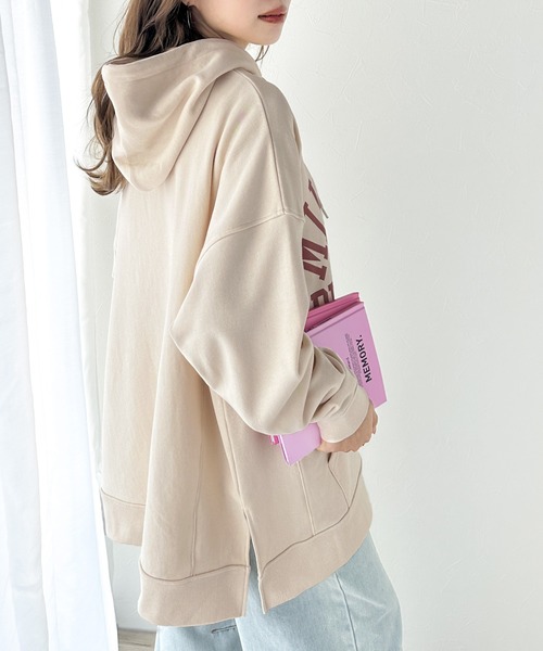 Java（ジャバ）の「《Javaジャバコラボ》コーディネートをぐっと新鮮に。ヴィンテージ風裏毛カレッジパーカー。（パーカー・レディース・アイボリー/チャコールグレー・SMALL/MEDIUM/LARGE/X-LARGE）」の19枚目の写真