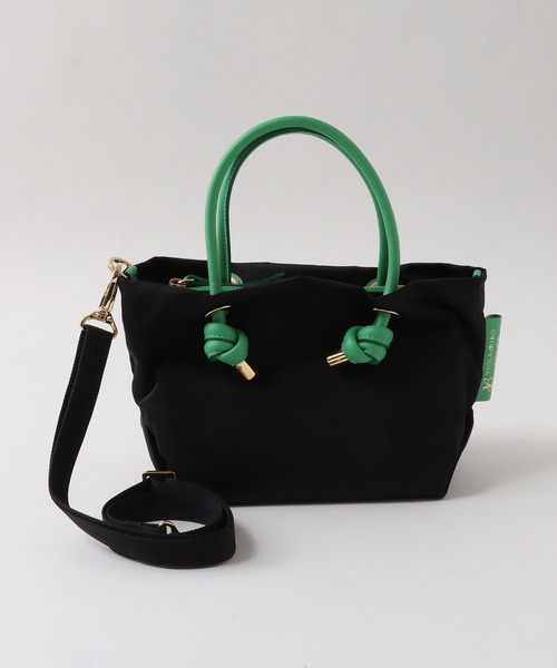 VIOLAd'ORO/ヴィオラドーロ】ノットハンドルナイロントートXSサイズ BIANCA