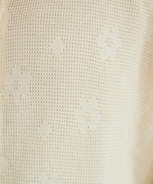 CHILD WOMAN（チャイルドウーマン）の「☆花メッシュジャガード クルーネックショートカーディガン（カーディガン/ボレロ・レディース・ピンク/パープル/ネイビー/アイボリー・FREE）」の5枚目の写真