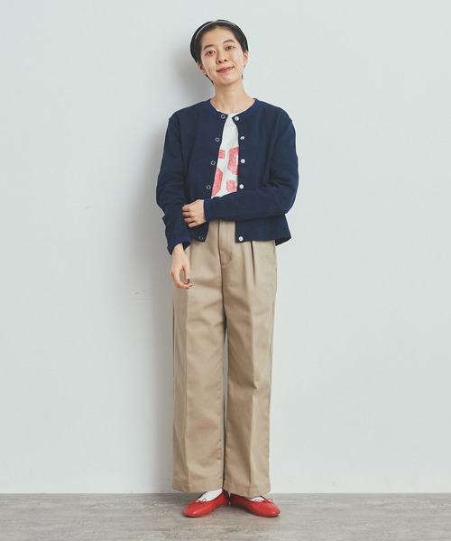 CHILD WOMAN（チャイルドウーマン）の「☆花メッシュジャガード クルーネックショートカーディガン（カーディガン/ボレロ・レディース・ピンク/パープル/ネイビー/アイボリー・FREE）」の14枚目の写真