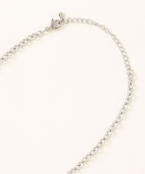 BROTHERHOOD(ブラザーフッド)の「【BROTHERHOOD】スモールサークル ホワイト シェル グリークレター ネックレス「サージカルステンレス 316L」(ネックレス・メンズ・シルバー・FREE)」の5枚目の写真