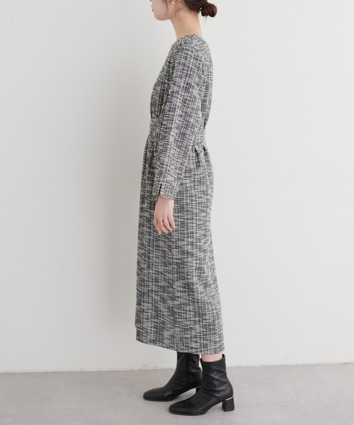natural couture（ナチュラルクチュール）の「ニットソーツイード2WAYワンピース（ドレス・レディース・ホワイト系その他/ブラック系その他・MEDIUM/LARGE）」の15枚目の写真
