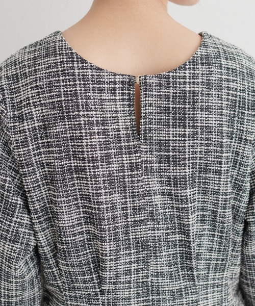 natural couture（ナチュラルクチュール）の「ニットソーツイード2WAYワンピース（ドレス・レディース・ホワイト系その他/ブラック系その他・MEDIUM/LARGE）」の18枚目の写真