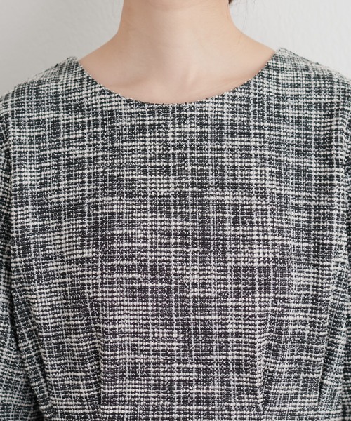 natural couture（ナチュラルクチュール）の「ニットソーツイード2WAYワンピース（ドレス・レディース・ホワイト系その他/ブラック系その他・MEDIUM/LARGE）」の17枚目の写真