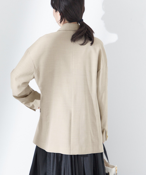 journal standard L'essage（ジャーナルスタンダードレサージュ）の「モスリン テーラージャケット（テーラードジャケット・レディース・ブラック/ベージュ・FREE）」の16枚目の写真