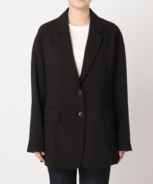 journal standard L'essage（ジャーナルスタンダードレサージュ）の「モスリン テーラージャケット（テーラードジャケット・レディース・ブラック/ベージュ・FREE）」の18枚目の写真