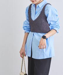 coen | カールヤーンアゼ編みビスチェ(ニット/セーター)