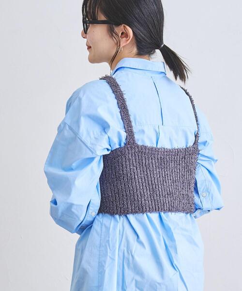 coen(コーエン)の「カールヤーンアゼ編みビスチェ(ニット/セーター・レディース・オフホワイト/ダークグレー/コバルトブルー・FREE)」の16枚目の写真