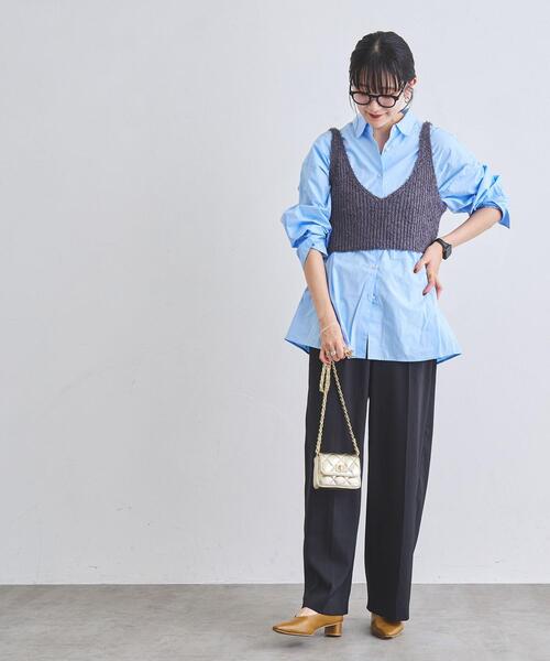 coen(コーエン)の「カールヤーンアゼ編みビスチェ(ニット/セーター・レディース・オフホワイト/ダークグレー/コバルトブルー・FREE)」の18枚目の写真