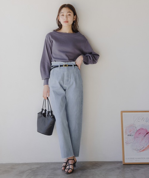 mysty woman(ミスティウーマン)の「ハイウエストカーブデニムパンツ 996920(デニムパンツ・レディース・ネイビー/ブラック/ブルー・SMALL/MEDIUM)」の20枚目の写真