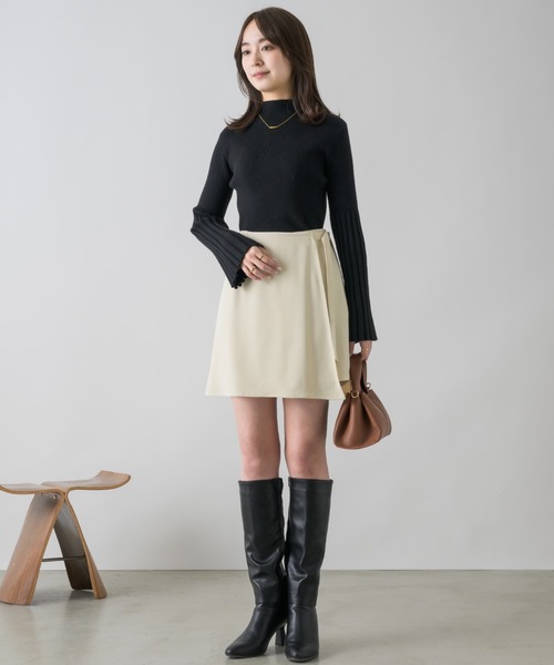 NEUNA（ヌナ）の「【ラップ風で大人の雰囲気！】ラップ2WAYスカート  