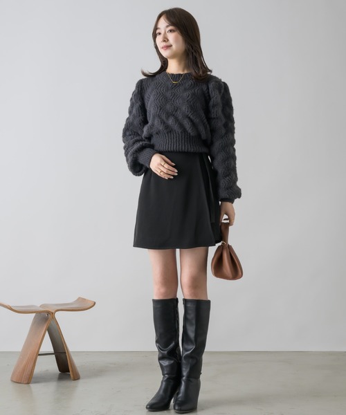 NEUNA（ヌナ）の「【ラップ風で大人の雰囲気！】ラップ2WAYスカート  