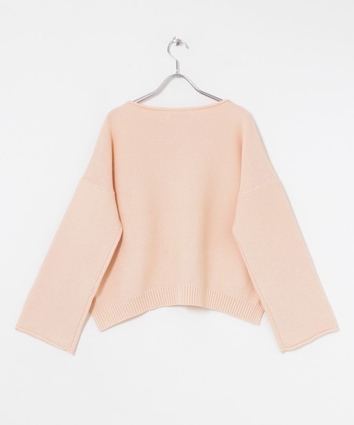 URBAN RESEARCH（アーバンリサーチ）の「ボートネックニット（ニット/セーター・レディース・ピンク/オフホワイト/ネイビー・FREE）」の6枚目の写真