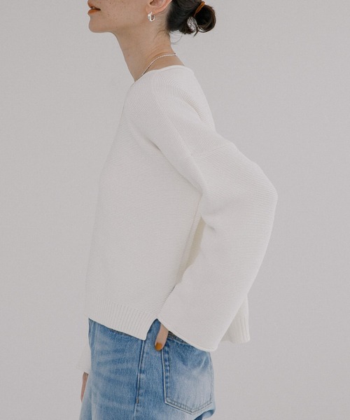 URBAN RESEARCH（アーバンリサーチ）の「ボートネックニット（ニット/セーター・レディース・ピンク/オフホワイト/ネイビー・FREE）」の17枚目の写真