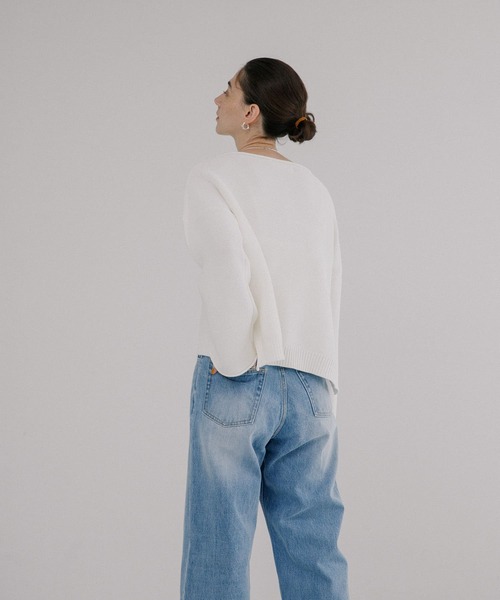 URBAN RESEARCH（アーバンリサーチ）の「ボートネックニット（ニット/セーター・レディース・ピンク/オフホワイト/ネイビー・FREE）」の18枚目の写真