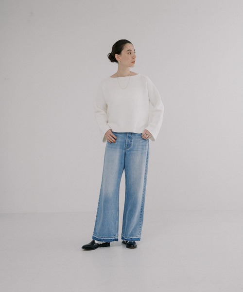 URBAN RESEARCH（アーバンリサーチ）の「ボートネックニット（ニット/セーター・レディース・ピンク/オフホワイト/ネイビー・FREE）」の21枚目の写真