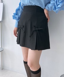 AS KNOW AS plus | ◎リボンとプリーツミニスカート　セットアップ可能(スカート)