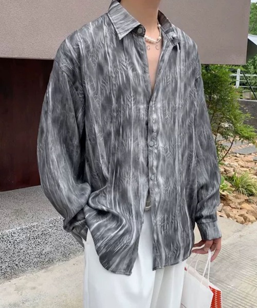 Theater code(シアターコード)の「▲design long sleeve shirt / デザイン ロング スリーブシャツ(シャツ/ブラウス・メンズ・ホワイト/グレー・2/3)」の8枚目の写真