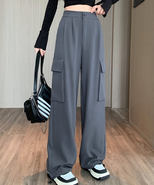 セール】スーツワイドカーゴパンツ（カーゴパンツ）｜aimoha  