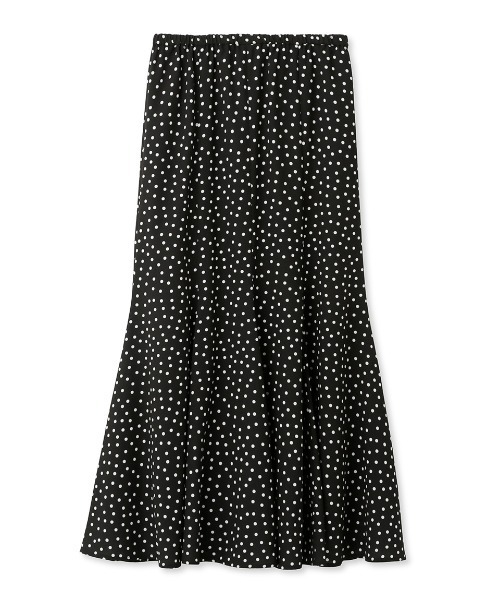 Mila Owen(ミラオーウェン)の「裾フレアマキシ丈ドットナロースカート(スカート・レディース・グリーン/ブラック/アイボリー・1/0)」の5枚目の写真