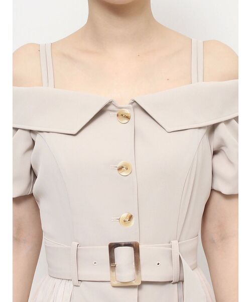 RESEXXY(リゼクシー)の「オフショルプリーツワンピース(ワンピース・レディース・ブラック/ネイビー/ベージュ・FREE)」の19枚目の写真