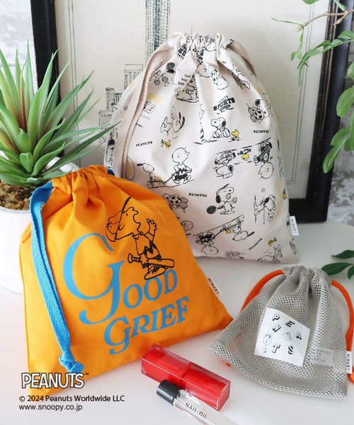 LEPSIM（レプシィム）の「【PEANUTS】巾着3Pセット　992204（ポーチ・レディース・ピンク/オレンジ/ブルー・ONE SIZE）」の3枚目の写真