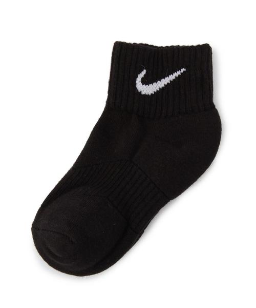 green label relaxing（グリーンレーベルリラクシング）の「NIKE3Pクォーターソックス（ソックス/靴下・キッズ・ホワイト/ブラック・19-21cm/17-19cm）」の2枚目の写真