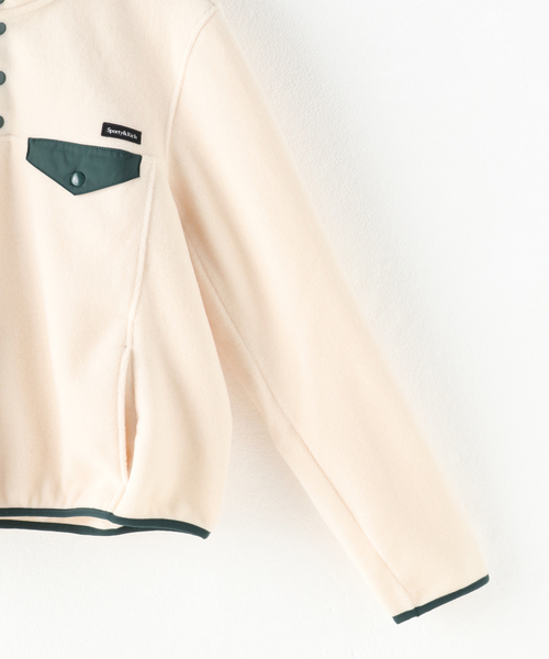 SPORTY&RICH（スポーティアンドリッチ）の「【SPORTY&RICH / スポーティアンドリッチ】BUTTONED POLAR SWEATSHIRT（スウェット・メンズ・アイボリー・MEDIUM/SMALL）」の5枚目の写真