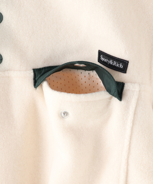 SPORTY&RICH（スポーティアンドリッチ）の「【SPORTY&RICH / スポーティアンドリッチ】BUTTONED POLAR SWEATSHIRT（スウェット・メンズ・アイボリー・MEDIUM/SMALL）」の7枚目の写真
