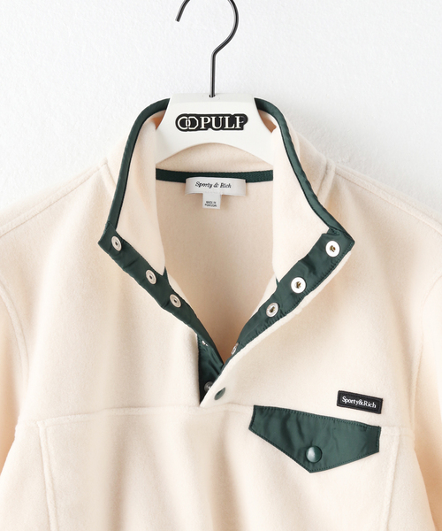 SPORTY&RICH（スポーティアンドリッチ）の「【SPORTY&RICH / スポーティアンドリッチ】BUTTONED POLAR SWEATSHIRT（スウェット・メンズ・アイボリー・MEDIUM/SMALL）」の9枚目の写真