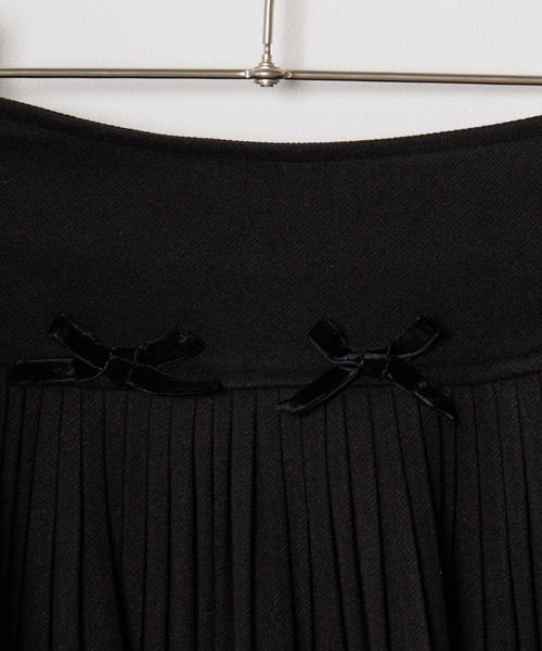 Chick(チック)の「▲Ribbon Pleats Mini Skirt / リボンプリーツミニスカート(スカート・レディース・チャコールグレー/ブラック/ホワイト・S/M)」の20枚目の写真