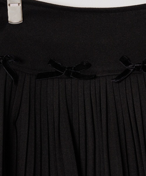 Chick(チック)の「▲Ribbon Pleats Mini Skirt / リボンプリーツミニスカート(スカート・レディース・チャコールグレー/ブラック/ホワイト・S/M)」の22枚目の写真