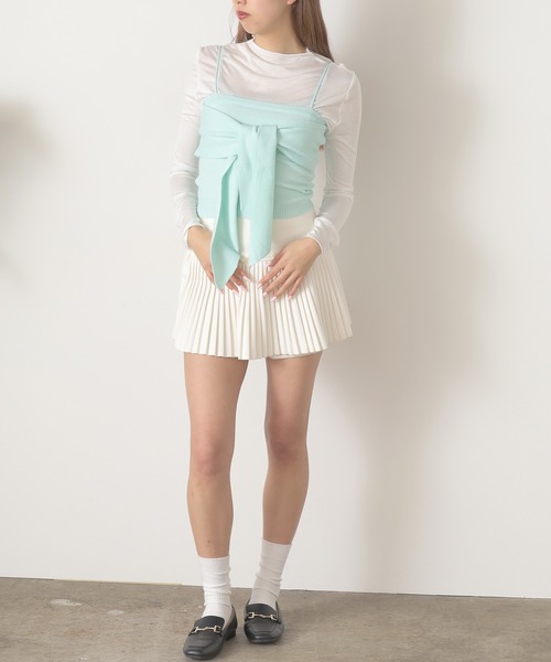トリートユアセルフ Ribbon pleats frill mini skirt Ribbon pleats frill mini skirt | ファッション通販サイト NUGU