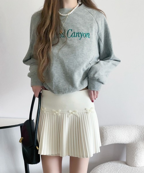 Chick（チック）の「△Ribbon Pleats Mini Skirt / リボンプリーツミニ