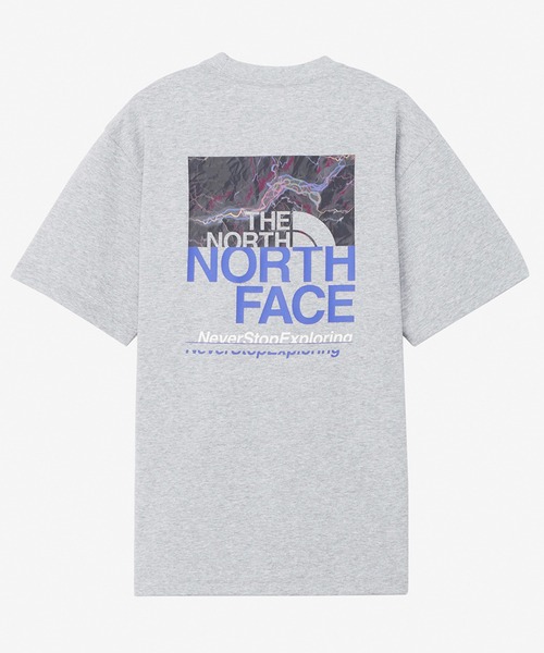 THE NORTH FACE(ザノースフェイス)の「THE NORTH FACE/ザ・ノース・フェイス S/S HALF SWITCHING LOGO TEE/ショートスリーブハーフスウィッチングロゴティー 半袖Tee バックプリント NT32458(Tシャツ/カットソー・メンズ・パープル/グレー/ブラック・XL/L/M)」の6枚目の写真